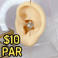 Arete Chapa de Oro COA2127-2 (PAR)