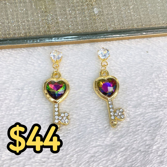 Arete de Chapa de Oro COA2066-4