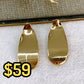 Arete de Chapa de Oro COA2046-1
