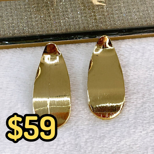 Arete de Chapa de Oro COA2046-1