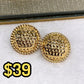 Arete de Chapa de Oro COA2022-1
