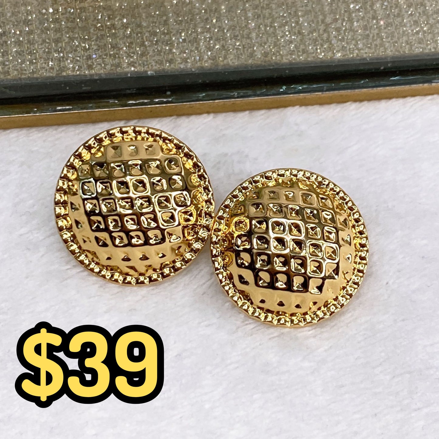 Arete de Chapa de Oro COA2022-1