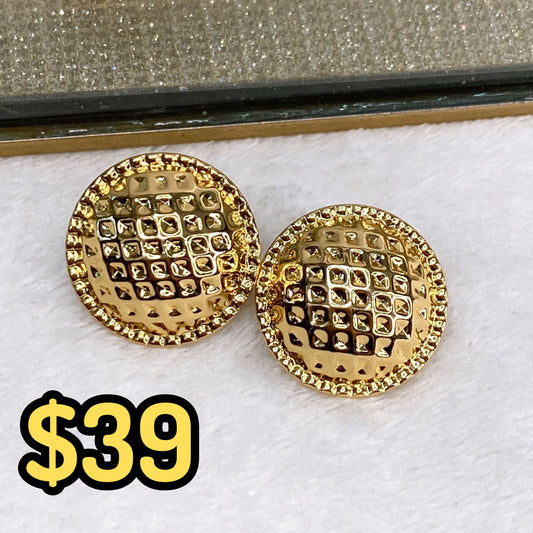 Arete de Chapa de Oro COA2022-1