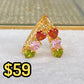 Arete de Chapa de Oro COA2087-1
