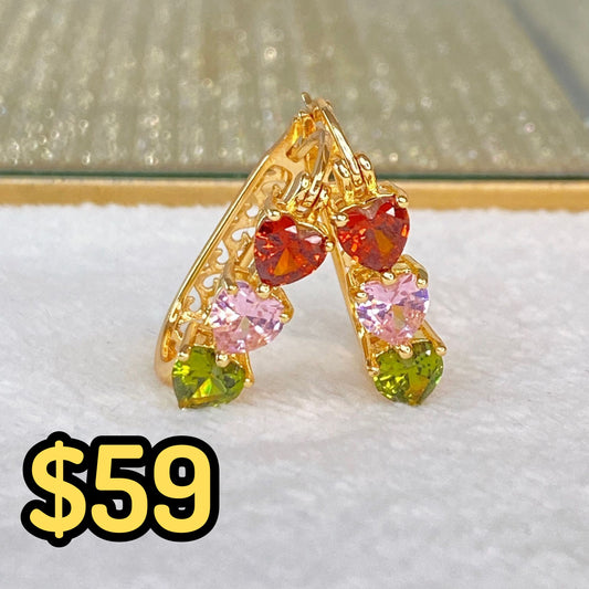 Arete de Chapa de Oro COA2087-1
