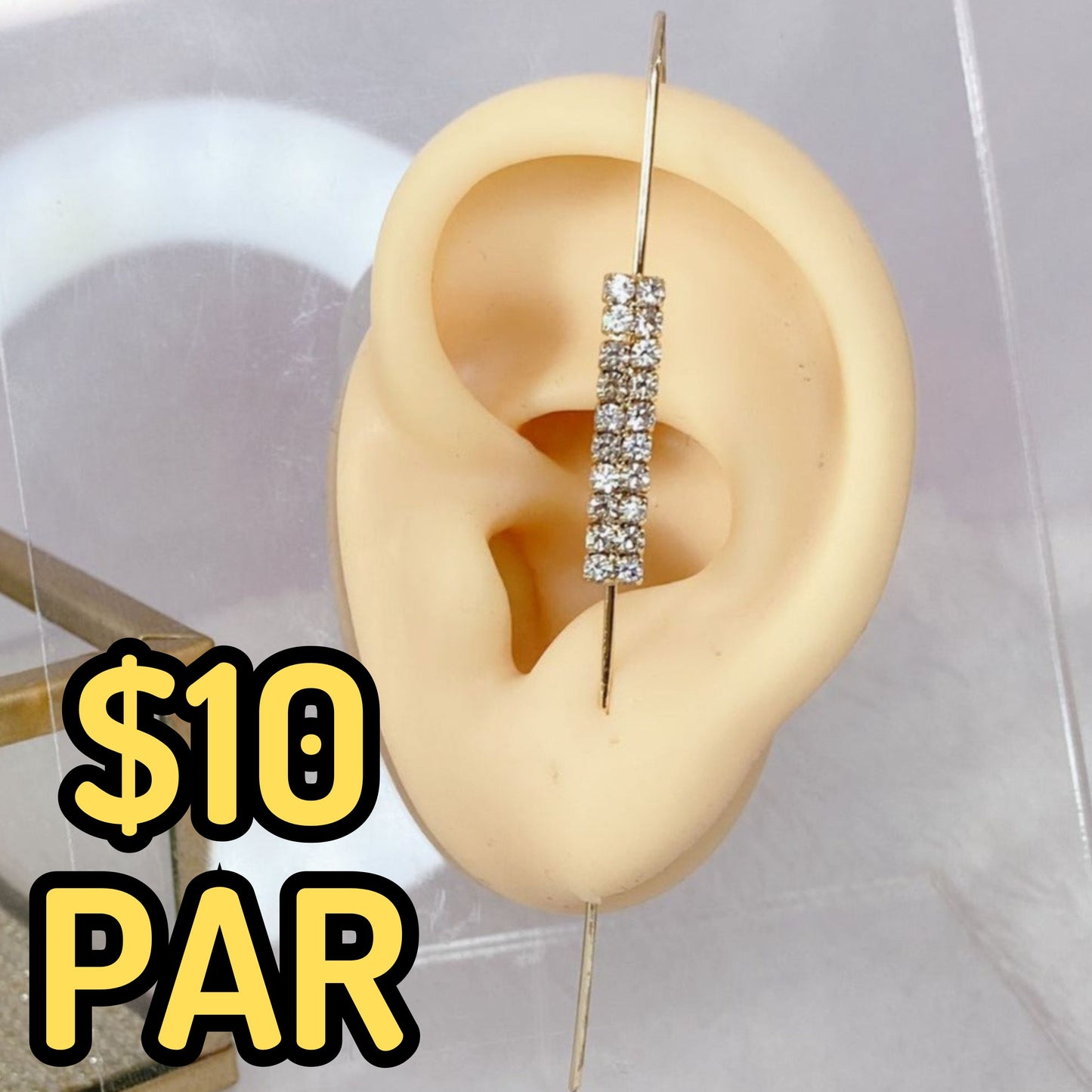 Arete Chapa de Oro COA2127-3 (PAR)