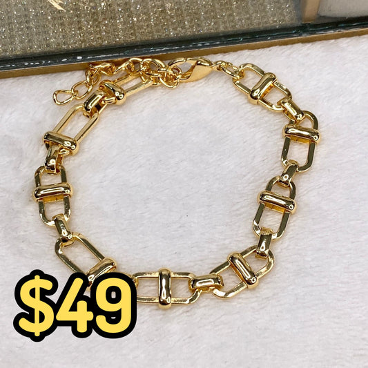 Pulsera de Chapa de Oro COP1579-1