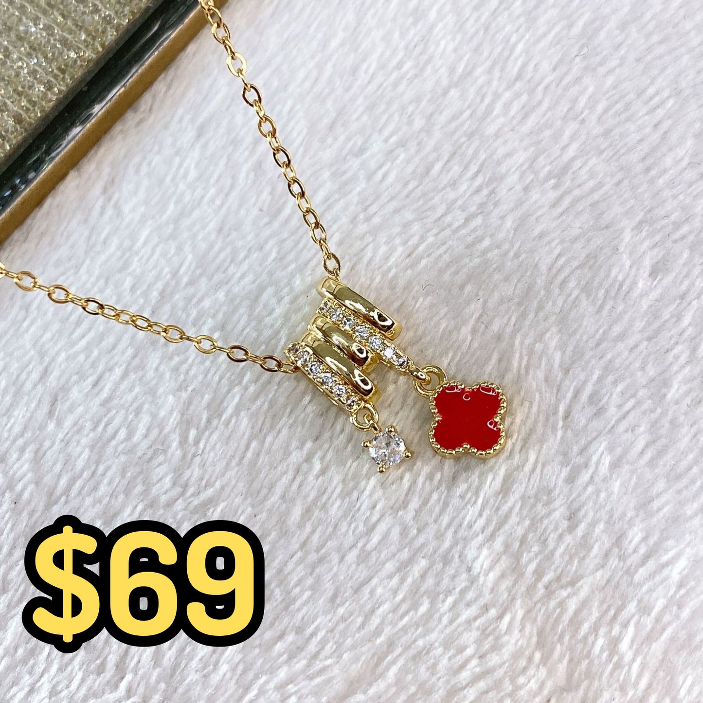 Collar de Acero Inoxidable y Dije de Chapa de Oro CAI2730-1