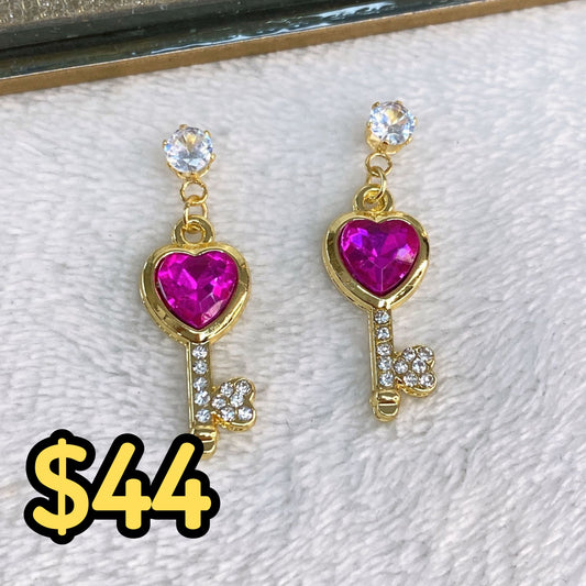 Arete de Chapa de Oro COA2066-1