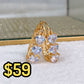 Arete de Chapa de Oro COA2087-3