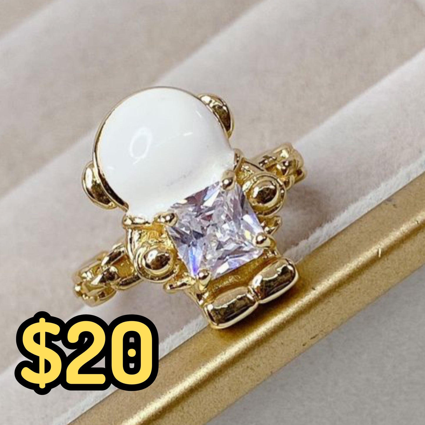 Anillo de Chapa de Oro Ajustable ACO1467-1