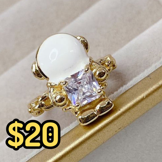 Anillo de Chapa de Oro Ajustable ACO1467-1