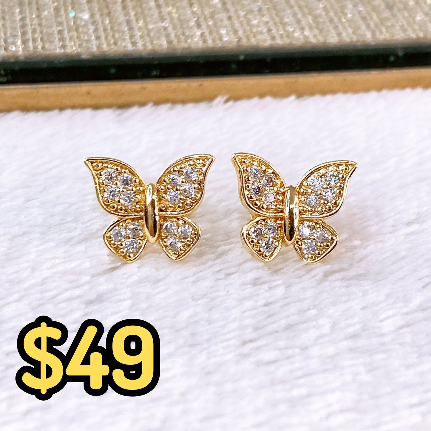 Arete de Chapa de Oro COA2377-1