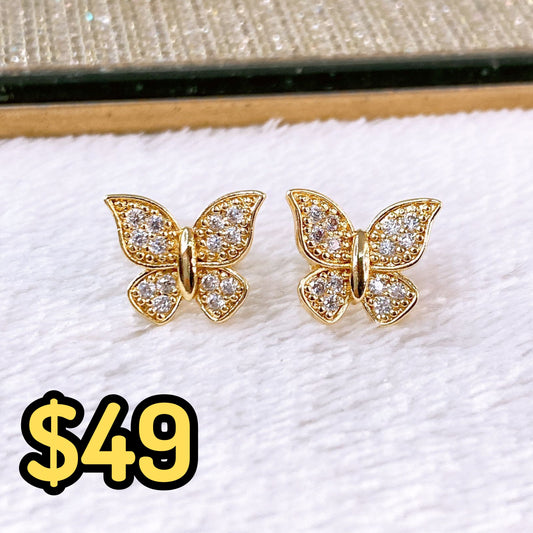 Arete de Chapa de Oro COA2377-1