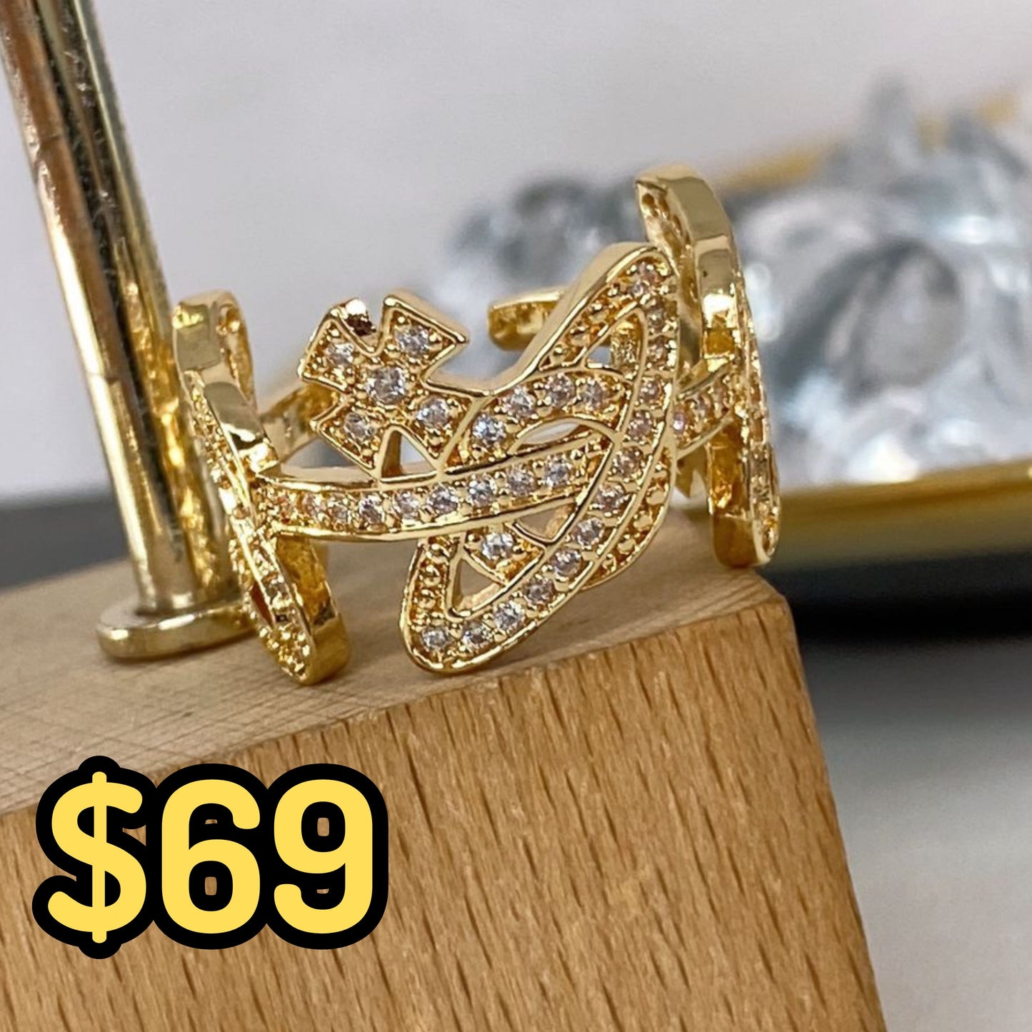 Anillo Chapa de Oro Ajustable ACO1462-1