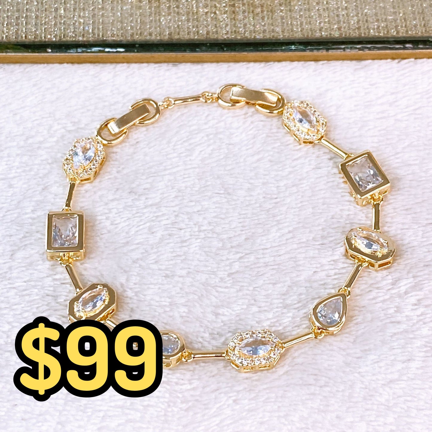 Pulsera de Chapa de Oro COP1638-1