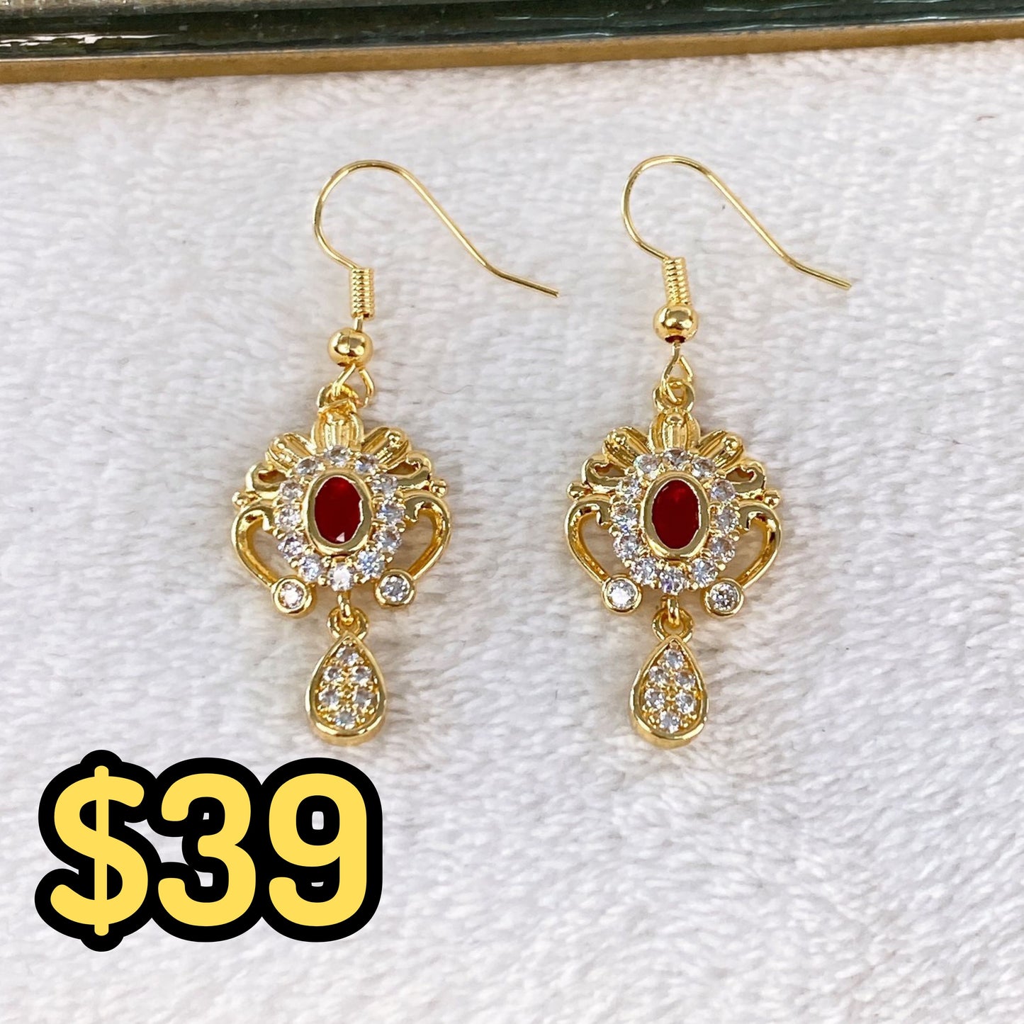 Arete de Chapa de Oro COA2116-1