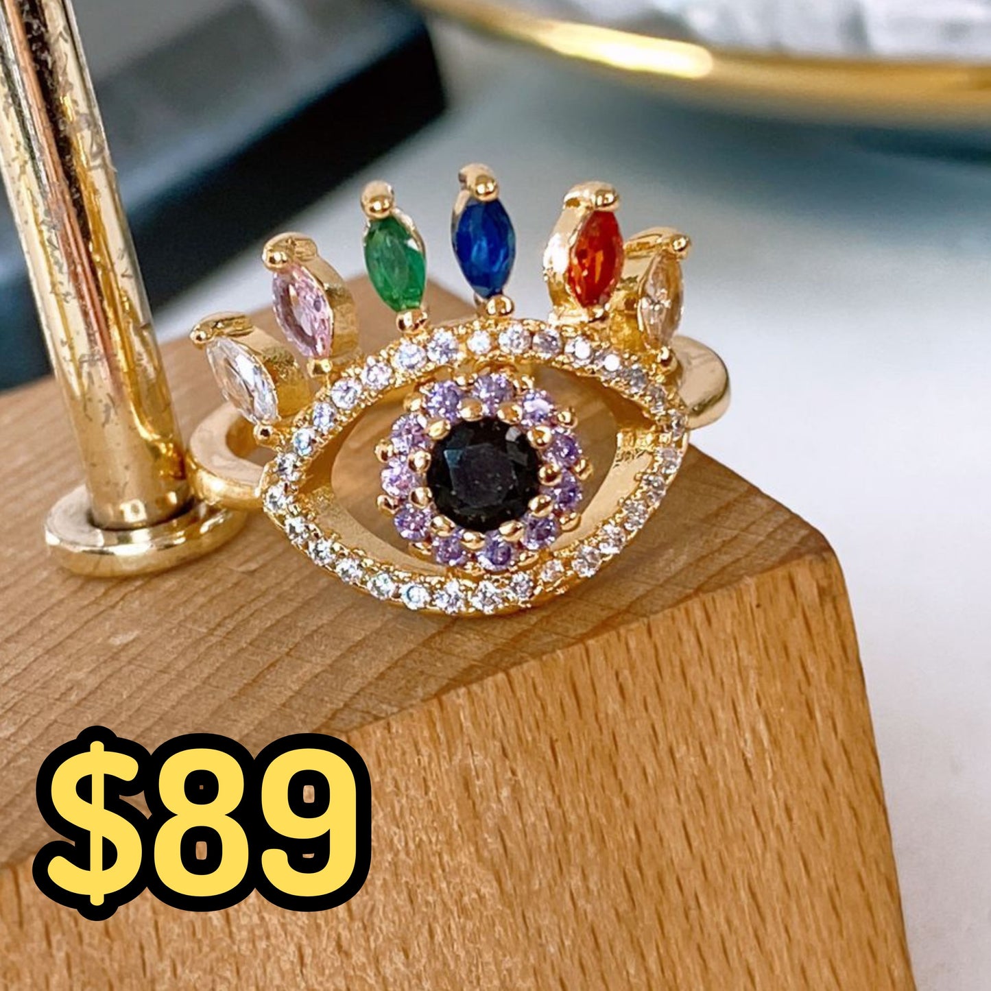 Anillo de Chapa de Oro Ajustable ACO1528-1