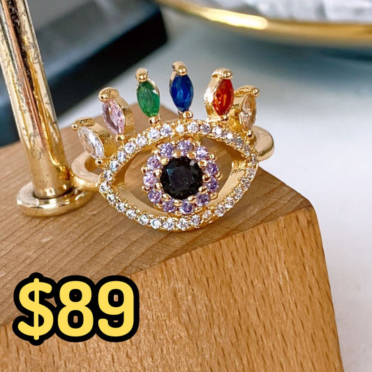 Anillo de Chapa de Oro Ajustable ACO1528-1