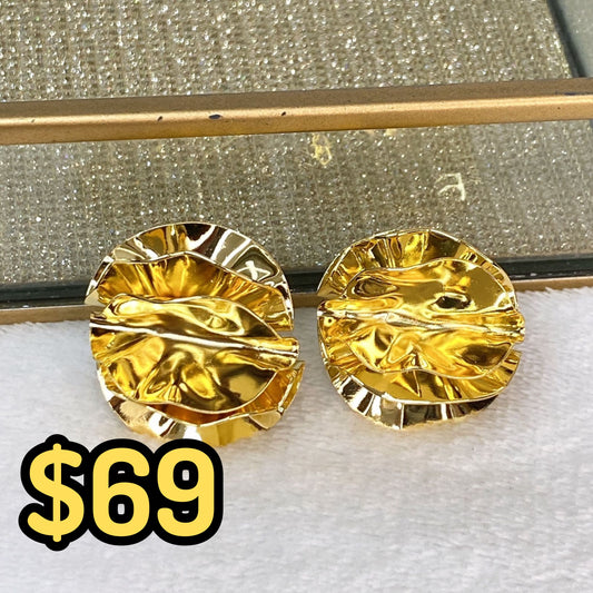 Arete de Chapa de Oro COA2044-1