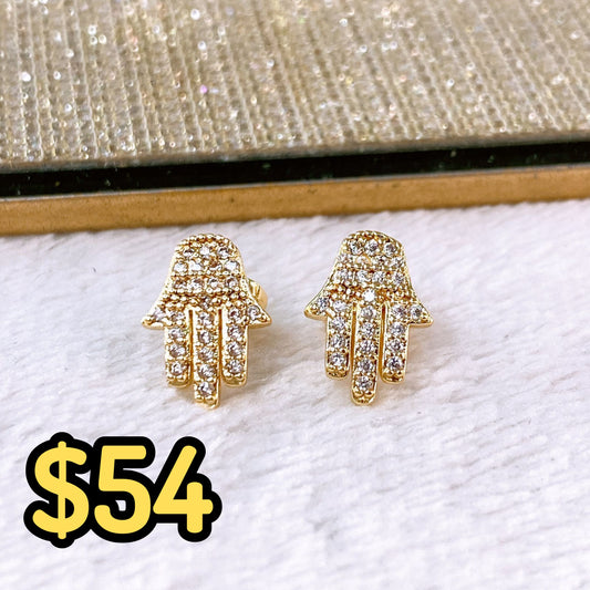 Arete de Chapa de Oro COA2378-1