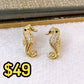 Arete de Chapa de Oro COA2393-1