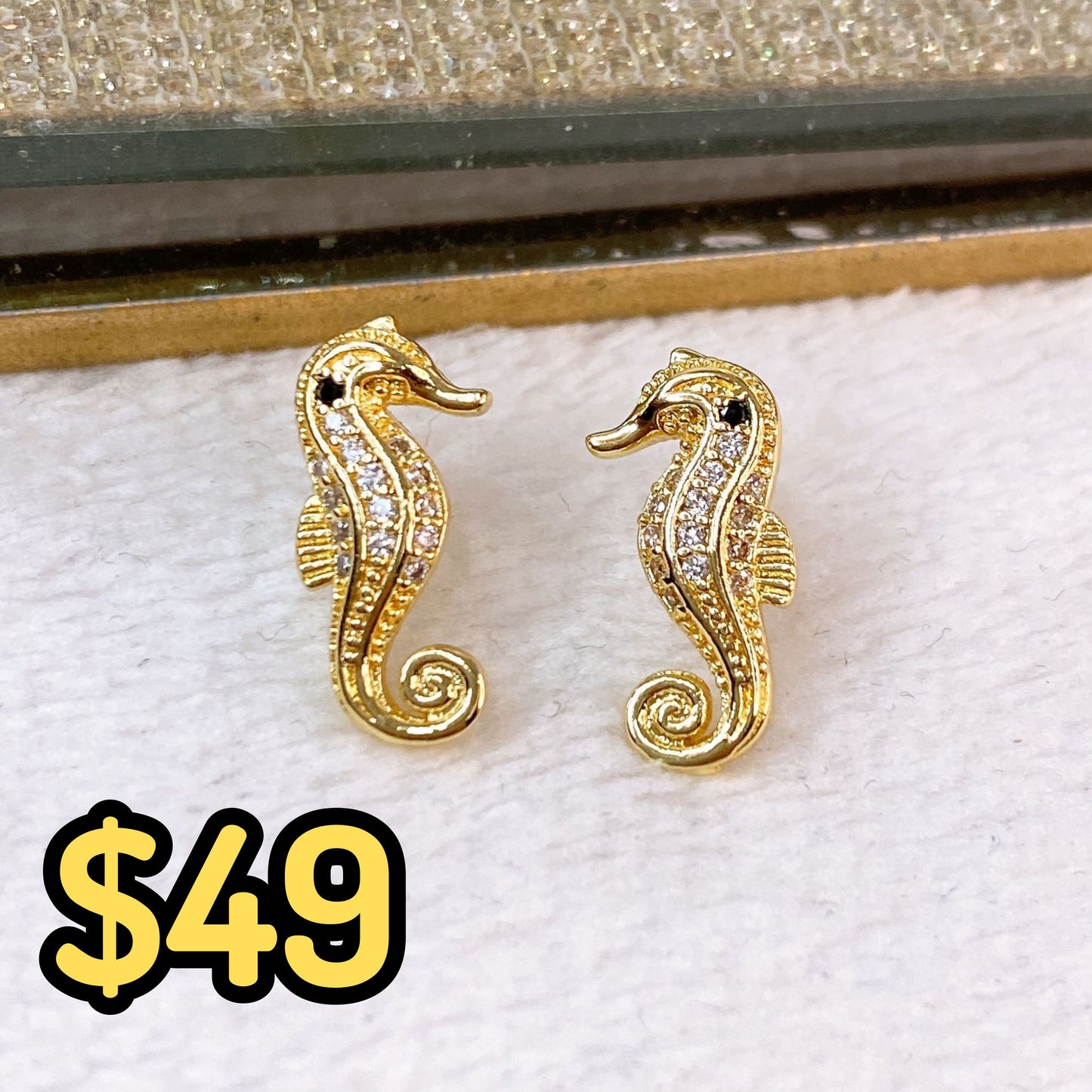 Arete de Chapa de Oro COA2393-1