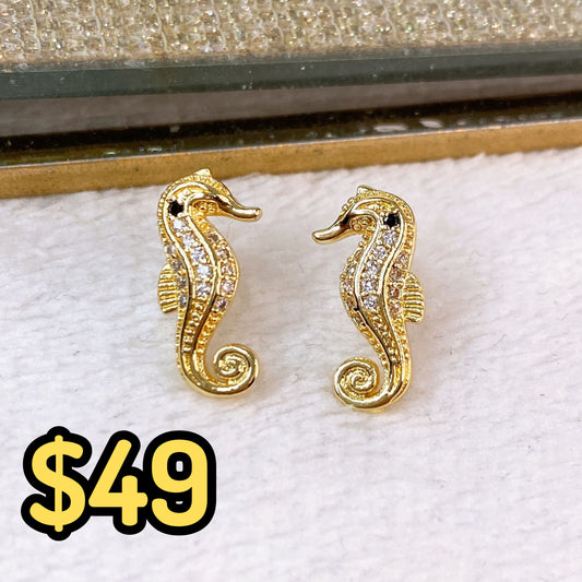Arete de Chapa de Oro COA2393-1