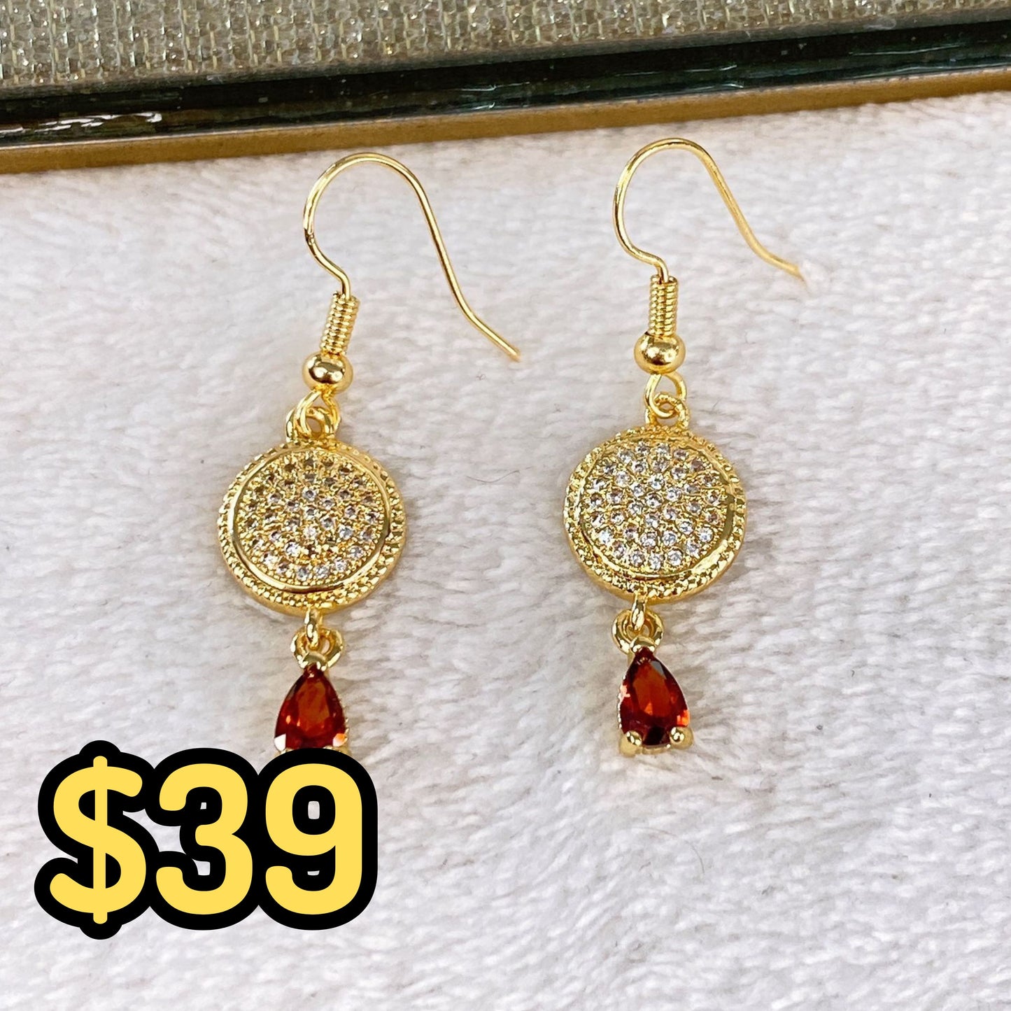 Arete de Chapa de Oro COA2110-1