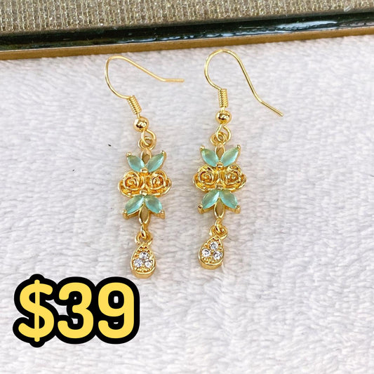 Arete de Chapa de Oro COA2080-1
