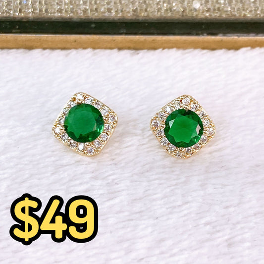 Arete de Chapa de Oro COA2352-2