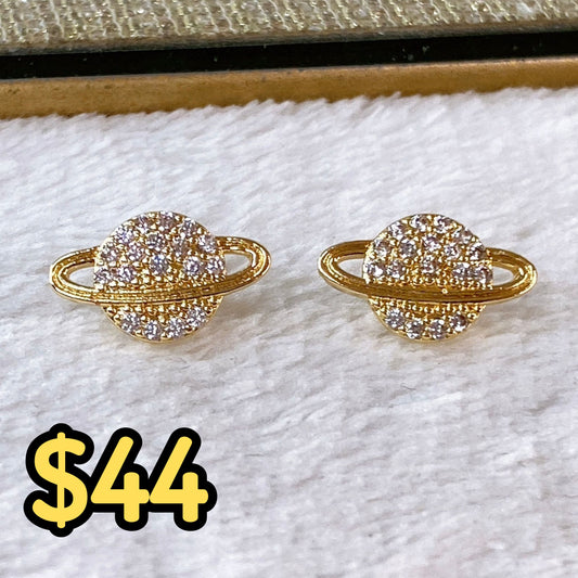 Arete de Chapa de Oro COA2154-1