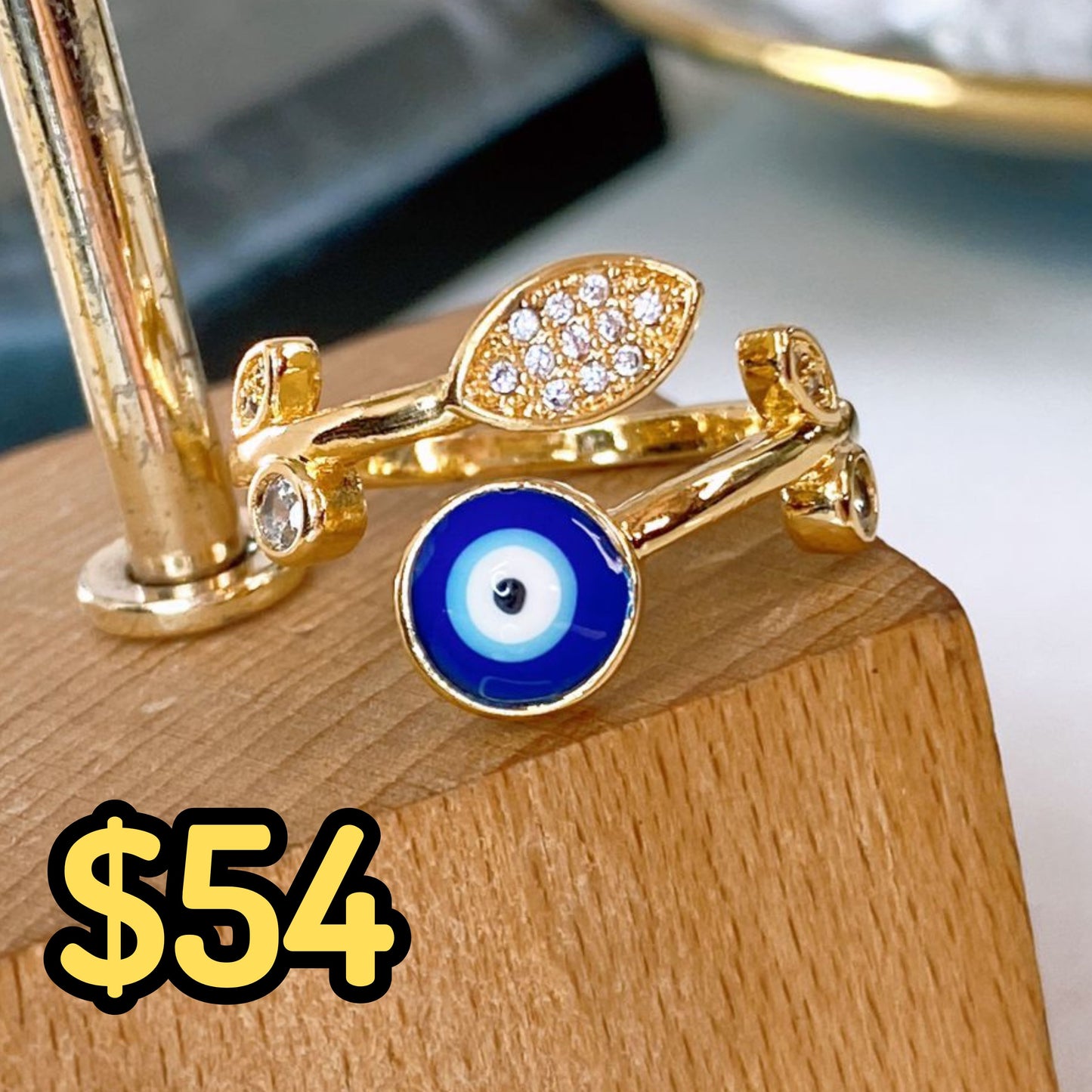 Anillo de Chapa de Oro Ajustable ACO1522-1