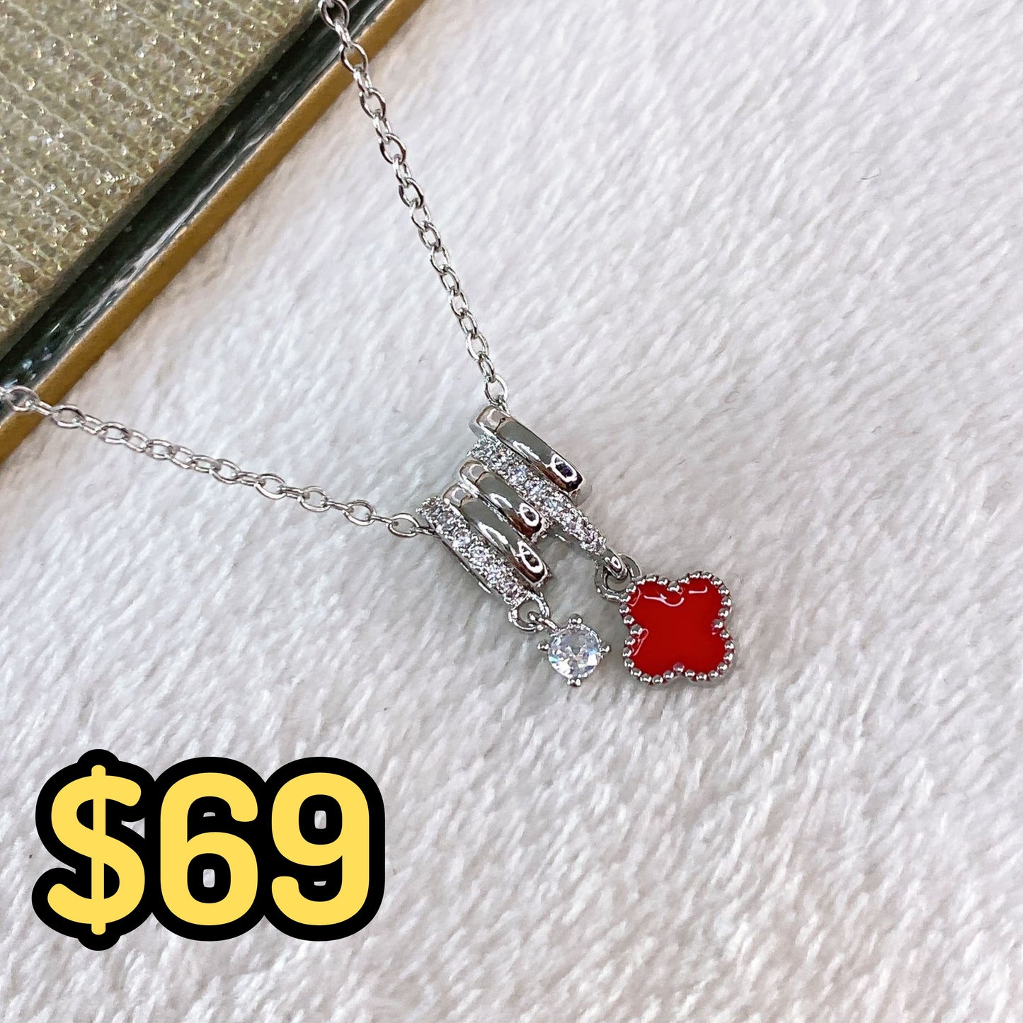 Collar de Acero Inoxidable y Dije de Chapa de Oro CAI2730-2