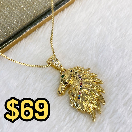 Collar de Chapa de Oro CC2216-1