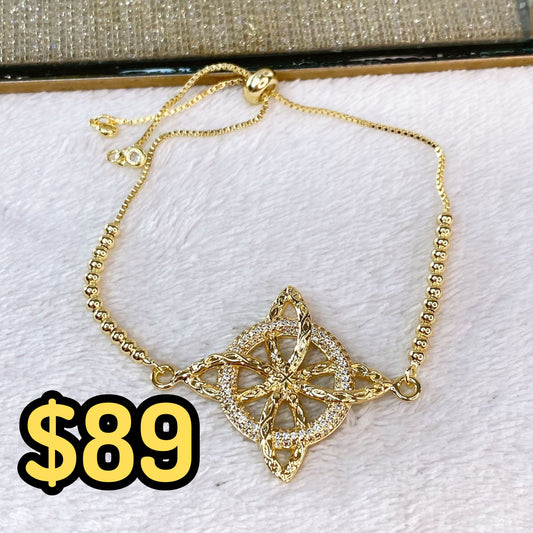 Pulsera de Chapa de Oro COP1626-1