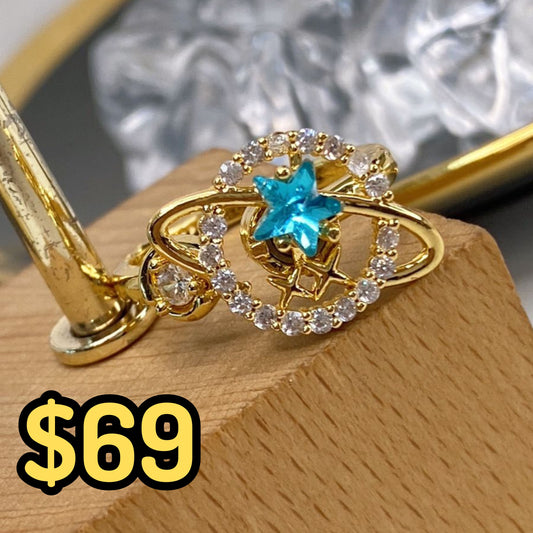 Anillo de Chapa de Oro Giratorio Ajustable ACO1413-1