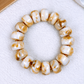 Pulsera de Acrilico y Chapa de Oro COP1990-6