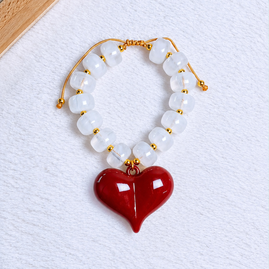 Pulsera de Acrilico y Chapa de Oro COP1989-1