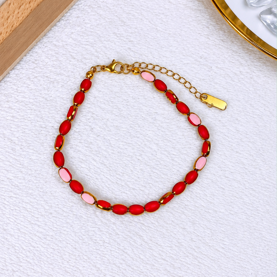 Pulsera de Acero Inoxidable y Cristal PAI1777-1