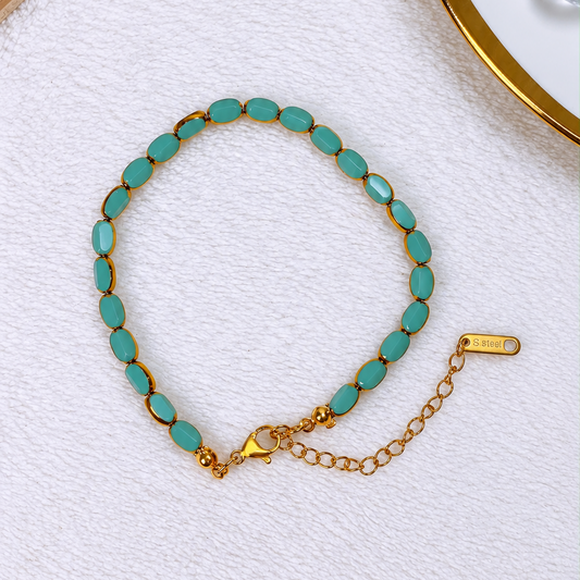 Pulsera de Acero Inoxidable y Cristal PAI1777-2
