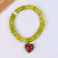 Pulsera de Piedra Natural con Dije de Cristal PB875-4
