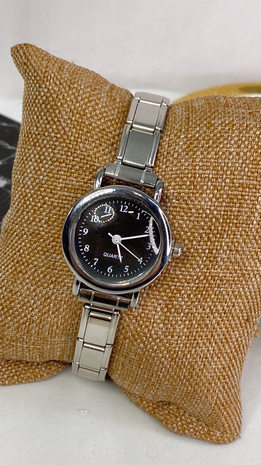 Reloj en Pulsera Italiana de Acero con Baño de Chapa de Oro PAI1060-2