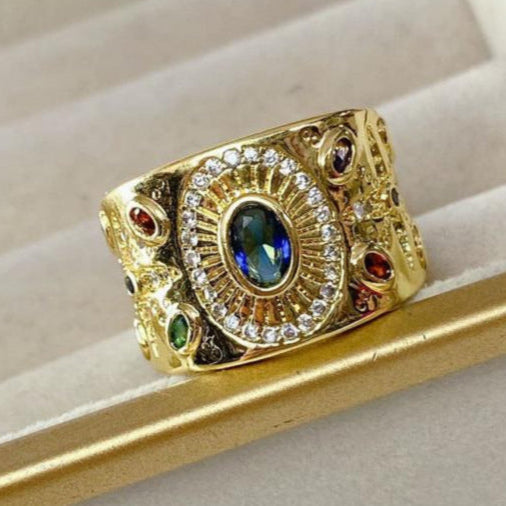 Anillo de Chapa de Oro Ajustable ACO1212-1