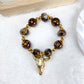 Pulsera de Acrilico y Acero Inoxidable con Dije de Bisuteria PAI1755-1
